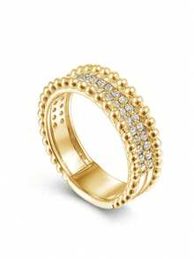 1pc Fashion Square Cubic Zirconia Women's Ring, Suitable For Valentine's Day Gift, Wedding Anniversary Party Wear - 7# - View 16