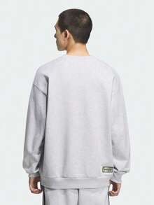 Adidas Originals Men's SWEAT CREW Knit Sweatshirt Without Hood KC0117 - Grey - View 4