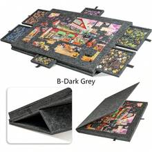 Jigsaw Puzzle Board With 6 Drawers & 2-In-1 Stand/Cover, Anti-Slip Felt Surface For 1000 Pieces, Portable Puzzle Table For Adults – Puzzle Storage Organizer For Home - Multicolor - View 13
