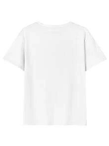 200g 100% Cotton T-Shirt 2026 Women's Summer Fashion Printed Short-Sleeve T-Shirt Unisex Inner/Outer Wear Office Casual Crew Neck Short-Sleeve Top - White - View 5