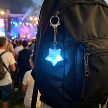 USB Rechargeable Mini Star-Shaped Touch Sensor Night Light - Auto-Sensing Bag Light, Portable Travel Keychain Pendant Light, Handheld Star-Shaped Lamp, Star Design, Suitable As Romantic And Thoughtful Valentine's Day, Mother's Day, Friend Birthday Gift - White Star - View 1