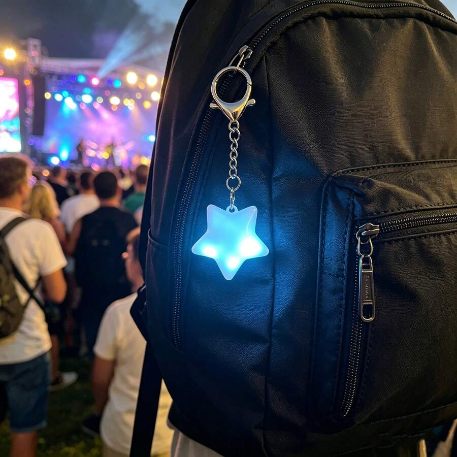 USB Rechargeable Mini Star-Shaped Touch Sensor Night Light - Auto-Sensing Bag Light, Portable Travel Keychain Pendant Light, Handheld Star-Shaped Lamp, Star Design, Suitable As Romantic And Thoughtful Valentine's Day, Mother's Day, Friend Birthday Gift - White Star - View 1