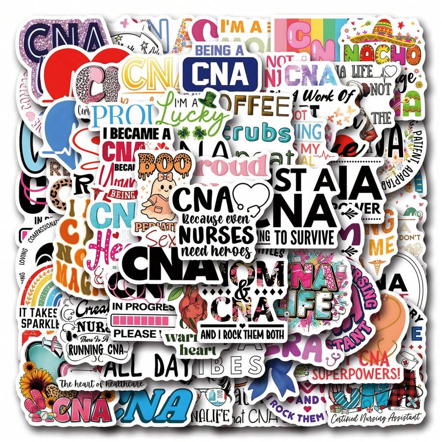 60 autocolantes CNA, autocolantes de grafite de papelaria, decalques para festa, garrafa de água, scrapbook, portátil, skate, computador, sacos de , selos de envelope, material de escritório, para adolescentes e fãs, material escolar - Adesivos da CNA - Ver 1