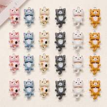 10 件/20 件/30 件卡通猫树脂吊坠适用于 DIY 耳环、项链、钥匙链和手机链、珠宝制作用品 - 彩色 - 查看 1