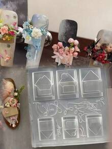 1件裝花束矽膠美甲模具 信封蝴蝶結緞帶 3D雕刻可穿戴美甲裝飾指甲模具 - 無色 - 查看 15