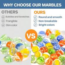 New 1pc/30pcs/60pcs, 1.6cm Colorful Rainbow Beautiful Transparent Glass Beads Marbles - Multicolor - View 7