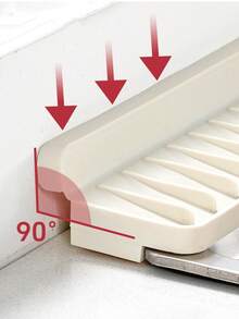 Modern Kitchen Essential: Large Self-Draining Dish Rack, Non-Slip Silicone Countertop Mat, 5° Sloped Angle, Convenient For Draining Dishes And Food Prep, Perfect Accessory For Any Kitchen Sink - Multicolor - View 2