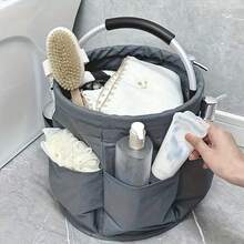 HEART LEAF Foldable Durable Lightweight Storage Basket, Open-Top Multi-Functional Bucket With Handle, High-Quality Portable Picnic And Beach Basket, Essential Accessory For Home, Suitable For Bathroom Toiletry Bag, Laundry Hamper, And Outdoor Use - Multicolor - View 11
