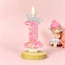 Vela de Número con Brillo Tema Oceánico Creativo (Pieza Única, Números Opcionales 0–9): Disponible en Estilos Azul o Rosa, Decorada con Estrellas de Mar, Conchas, Corona de Strass y Elementos de Sirena o Subacuáticos. Diseño sin Humo, Adecuado para Aniversario de Pareja, Fiesta de 18 Años de Niñas, Baby Shower y Celebración con Tema de Playa de Verano. - Ver 21