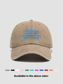 1 pieza Gorra de béisbol decorativa estampada unisex, gorra de pico de pato lavada y desgastada vintage, gorra de camionero deportiva transpirable, adecuada para uso diario, pesca, viajes al aire libre - Multicolor - Ver 3