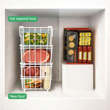 4 Pack Freezer Baskets For Chest Freezers Black Storage Bins With Handles - White - View 4