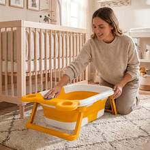 TINA DE BAÑO MODERNA PLEGABLE CON SENSOR DE TEMPERATURA NONI IS-02B - Amarillo - Ver 3
