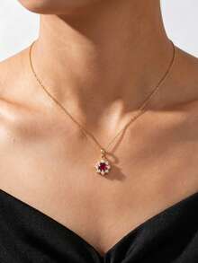 1pc S925 Sterling Silver Luxury High-End Sunflower Pendant Collarbone Necklace For Women, Classic Elegant Sophisticated Niche Design, Cool Style Neck Accessory For Daily Wear, Vacation, Party, Evening Banquet, Casual Outfit, Valentine's Day Anniversary Gift For Girlfriend - Sunflower - View 4
