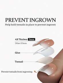 120 Pcs Short Square Brown/Pink Press-On Gel Hand/Toenails, Short French Frosted Gradient Fake Nails, Toenail Decoration For Women And Girls - Mocha Brown - View 5