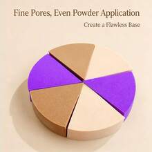 BLUETHIN Fan-Shaped Sponge Puff Random 5/10/15pcs, Latex-Free Mixed Color Sponge And Makeup Puff Suitable For Liquid Foundation, Powder And Concealer. Suitable For All Skin Types - Multicolor - View 7