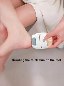 Electric Foot Callus Remover, Equipped With 6 Replaceable Grinding Heads, Professional Callus Remover, Electric Foot File And Skin Exfoliator, Can Polish Foot Skin, 2-Speed Adjustment, USB Charging, 500mAh Lithium Battery, Compact And Portable - Multicolor - View 6