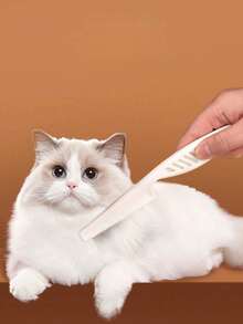 Flea And Tick Comb, Dense Tooth Comb For Removing Loose Fur, Cat Shedding Cleaner, Pet Supplies Cat Flea Comb, Dog Steel Comb For Removing Long Hair, Pet Dog And Cat Comb To Keep Pet Fur Healthy And Shiny! - White - View 8