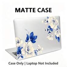 1件裝 藍白花卉 UV 印花筆電保護套，極簡輕量耐用保護殼，適用於 MacBook Air Pro 13.3 13.6 14.2 15.3 16.2 吋，適用於 13 吋 Neo 筆電保護殼 A3404 機型 - 查看 5