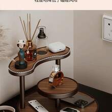 Entryway Desktop Storage Rack Organizer Multi-Layer Lipstick Perfume Cosmetics Storage Vanity Skincare Products Shelf, Perfume Display Stand,Back To School - Coffee Brown - View 8