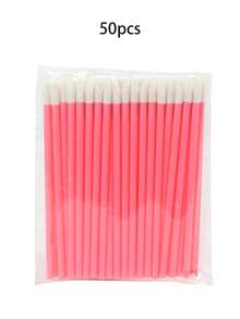 50pcs/100pcs New Disposable Lip Brushes, Lip Gloss Applicators, Lipstick Gloss Sticks, Soft Bristle Beauty Makeup Tools, Non-Woven Flocked Makeup Cotton Swabs, Portable Lipstick Brushes, Multi-Functional Lip Glaze Lip Mask Concealer Eyeshadow Brushes - Multicolor - View 12