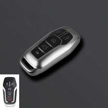 適用於 Fusion F-150 Edge Explorer Mustang MKZ MKC Platinum 2016 F150 Lariat 5 按鍵 TPU 車鑰匙保護套鑰匙圈 - A - 查看 3