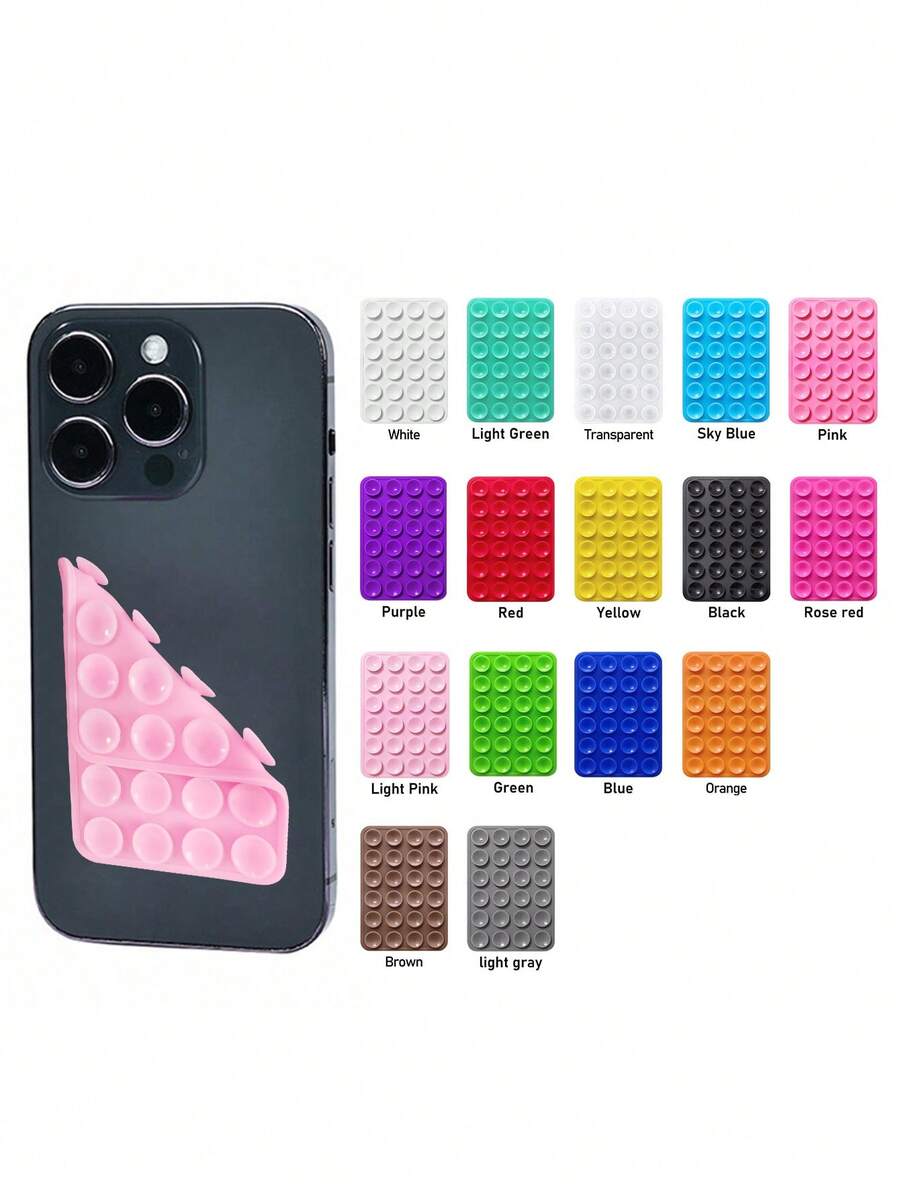 Double-Sided Suction Cup Phone Holder, Silicone Non-Slip Washable Phone Bracket Sticker