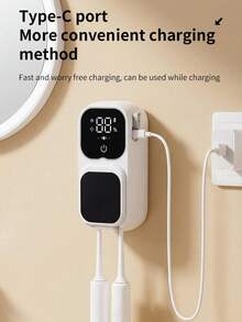 Sterilisator Sikat Gigi Sensor Pintar yang Dipasang di Dinding, Sterilisator Sikat Gigi UV dengan Sensor Inframerah Otomatis Membuka dan Menutup, Layar Digital, Tempat Sikat Gigi Anti Debu untuk Penyimpanan Kamar Mandi - MultiWarna - View 10