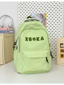 LECEY Casual Versatile Large Capacity Backpack - Green - View 5