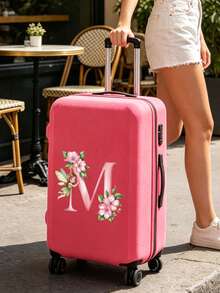 Little Elf Letter Print 18-32 Inch Durable Universal Luggage Cover, Dust-Proof And Scratch-Resistant Luggage Cover With Elastic Edge, Suitable For Flights, Honeymoon, Airport, Cruise, Business Travel, Unisex Travel Essential Accessory, Suitable For Family, Friends, Mother, Teacher, Fits Most Roller Luggage, Carry-On Bags, Trolley Bags,Back To School - Multicolor - View 9