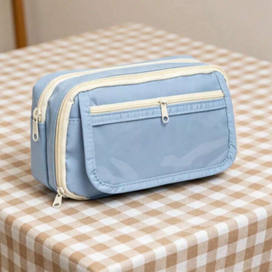 9-Layer Large Capacity Pencil Case For Girls, Good-Looking Flip Pencil Box, Ins Style Stationery Bag For Primary & Junior High School Girls - , - View 1