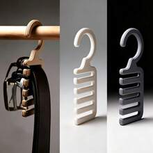 1pc Creative 5-Slot Belt Storage Hook Organizer Rack Multifunctional Wardrobe Belt Hanger Tie Scarf Accessory Universal Hook Fashion Closet Space-Saving Organizer Display Stand Wall Mount Bedroom Dorm - Multicolor - View 5