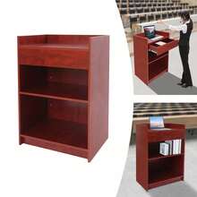 LOYALHEARTDY Office Presentation Stand, Presentation Stand, Church Presentation Stand With Drawer, For Conference Rooms, Schools, Training Rooms, Weddings, Banquets, Classrooms, Meeting Halls, Businesses, Churches - Maple Leaf Color - View 1