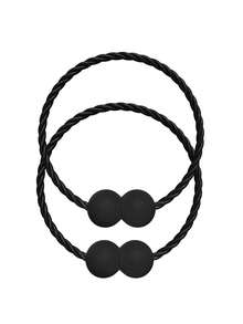 2pcs Magnetic Curtain Tiebacks, Polyester Rope Curtain Buckles, Modern Style Curtain Fasteners, Suitable For Home And Office Decor - Multicolor - View 16