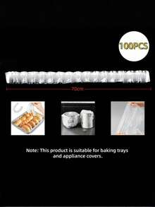100pcs Universal Plastic Transparent Dust Covers, Suitable For Electric Fan, Rice Cooker, Kitchen Baking Tray, Microwave Oven And Other Home Appliances, Bedroom Decor, Kitchen Decor, Summer, Beach, Travel Essentials, Graduation - Multiple Styles - View 5