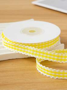 10 Yards 10mm Wavy Edge Plaid Ribbon, Used For Home, Wedding, Christmas, Valentine's Day Decoration Bows And Ribbons, DIY Gift Wrapping - Multicolor - View 15