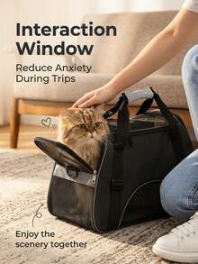 1件舒適減壓寵物攜帶籠（開箱若有異味請放置數日），配備大尺寸透氣網孔，確保360度空氣流通，告別悶熱與異味，寬敞內空間讓貓或小型犬在旅途中能舒適轉身放鬆，有效緩解寵物焦慮（隨機款式出貨，請在下單前確認） - 彩色 - 查看 2