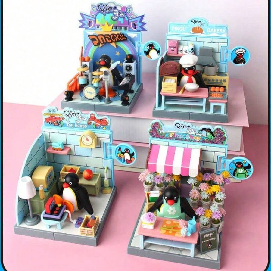 Mattel Penguin Little Piece: Dream Cottage Series - Creative Building Blocks Toy And Decor (Ideal Holiday Gift) (Mixed Colors) - Multicolor - View 1