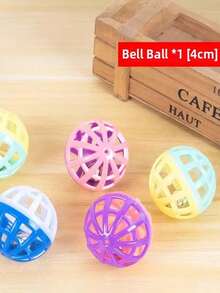 Tao Tao Le Fun 貓咪迷宮盒益智玩具,促進智力發展與體能活動,內含 3 個球形玩具(隨機顏色),抓握玩耍緩解無聊,附迷宮隧道與鈴鐺球,耐用毛氈材質,適合室內貓 - 查看 12