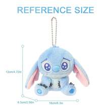 MINISO Official Stitch Plush Keychain 5 Inch | Disney Lilo & Stitch Pendant | Cute Animal Plush Doll Gift, Suitable For Bags, Backpacks, Car Decoration (12.7cm) - Blue - View 6