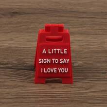 1/3/5pcs 3D Printed Mini "I Love You" Sign Valentine's Day Gift Desktop Decor - Multicolor - View 1