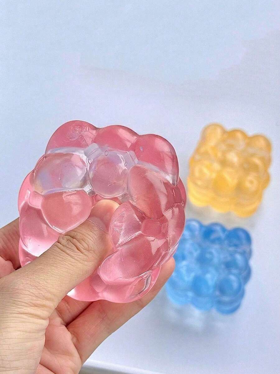 1 pieza Cubo antiestrés 2026 nuevo de 9 bolas con textura rugosa, suave al tacto, de rebote lento, reductor de estrés para adultos y adolescentes, decoración de escritorio, regalo y detalle para fiesta, estilo y embalaje aleatorios - Multicolor - Ver 1