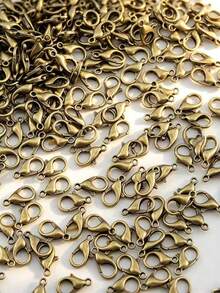 100pcs Zinc Alloy Lobster Clasp For DIY Jewelry Clasp, Keychain, Closed Loop, Jump Ring, Bead End Connector, Pendant Clip, Key Jewelry, Charm, Bag, Necklace Connector, Jewelry Accessories Handmade Craft Materials - 100 Pieces/pack Lobster Buckle - View 9