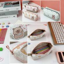 Capybara Pencil Case, Kawaii Stationery, Large Capacity Pencil Bag, Back-To-School Supplies, Beautiful Pencil Bag, Cartoon Pencil Case, Portable Stationery Bag,Back To School Season - Multiple Styles 1 - View 2