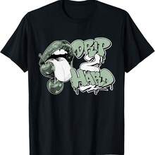 Drip Hard Seafoam Abundance 4s Matching Tee For Men Women T-Shirt - Black - View 7