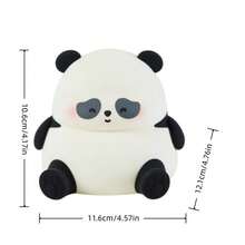GLOOPRO Panda Night Light, Children's Nursery Decor Lamp, Bedside Lamp, Sleep Aid Light, Nursing Light, 3-Level Adjustable Brightness, Touch Sensor, USB Rechargeable, Type-C Interface, Fun Office Desk Bedroom Lamp, Birthday Christmas Gift - Panda Night Light - View 5