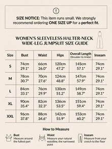 Light Heather Gray Women's Jumpsuit Sleeveless Halter Neck One Piece Outfits Wide Leg Long Pants Romper High Waisted Airport Travel Home Lounge Wear - Grey - View 7