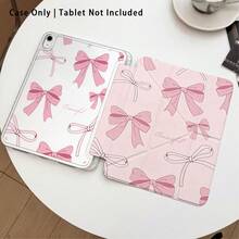 粉色蝴蝶結與圖案彩繪效果平板保護殼，附支架，相容於 Honor 8/9/10/X8/X8A/X9/X8Pro/X9Pro、MatePad SE 11"/MatePad 11"/11.5"、MatePad Pro、Apple 10th/11th Gen 2025 (A16)、Galaxy Tab A7/A9 及其他熱門機型 - 款式31 - 查看 2