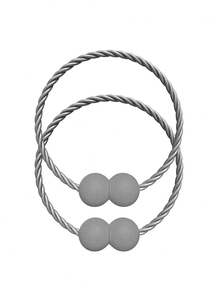 2pcs Magnetic Curtain Tiebacks, Polyester Rope Curtain Buckles, Modern Style Curtain Fasteners, Suitable For Home And Office Decor - Multicolor - View 15