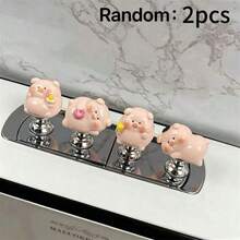 1/2Pcs Random Halloween Toilet Flush Buttons, Cute Ghost Pumpkin Witch Decorative Toilet Press Knob, Nail Friendly Bathroom Tank Accessories - Multicolor - View 10