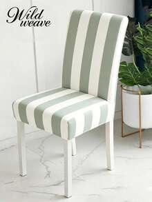 1/4/6pcs Striped Print Chair Covers, Modern Minimalist Digital Print Stretch Dining Chair Covers, All-Season Suitable For Living Room, Home, Restaurant, Banquet, Party And Holiday Decoration - Multicolor - View 7